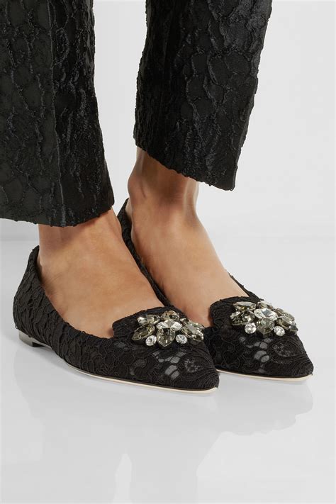 dolce gabbana embellished flats|dolce and gabbana bloomingdale's.